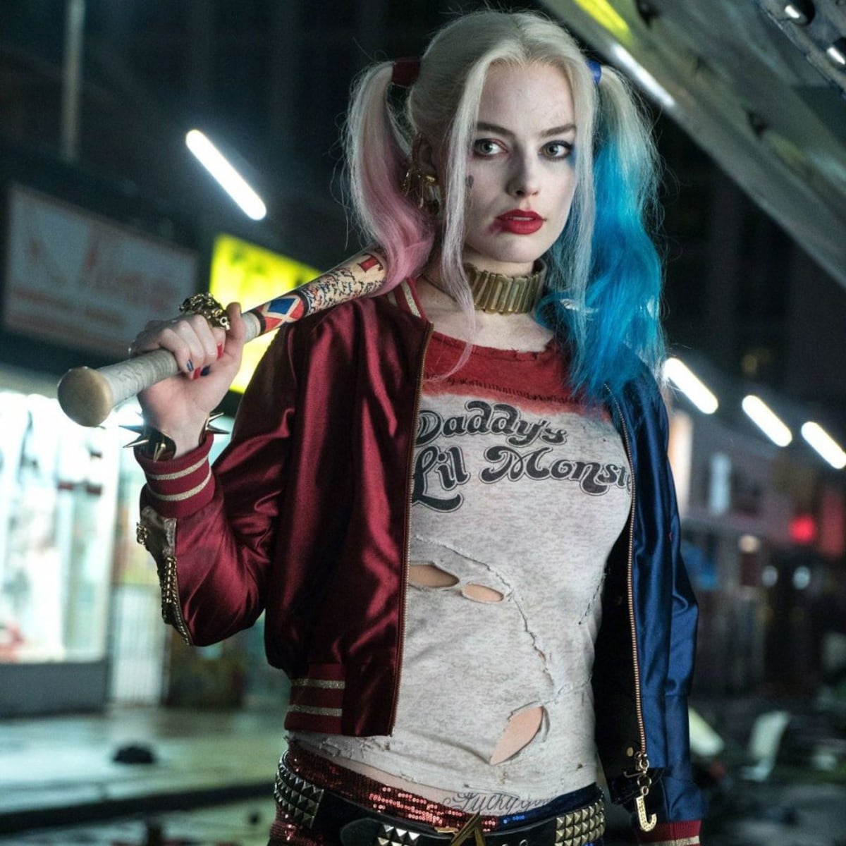 Margot Robbie como Harley Quinn, grabando en Casco Antiguo | Ellas