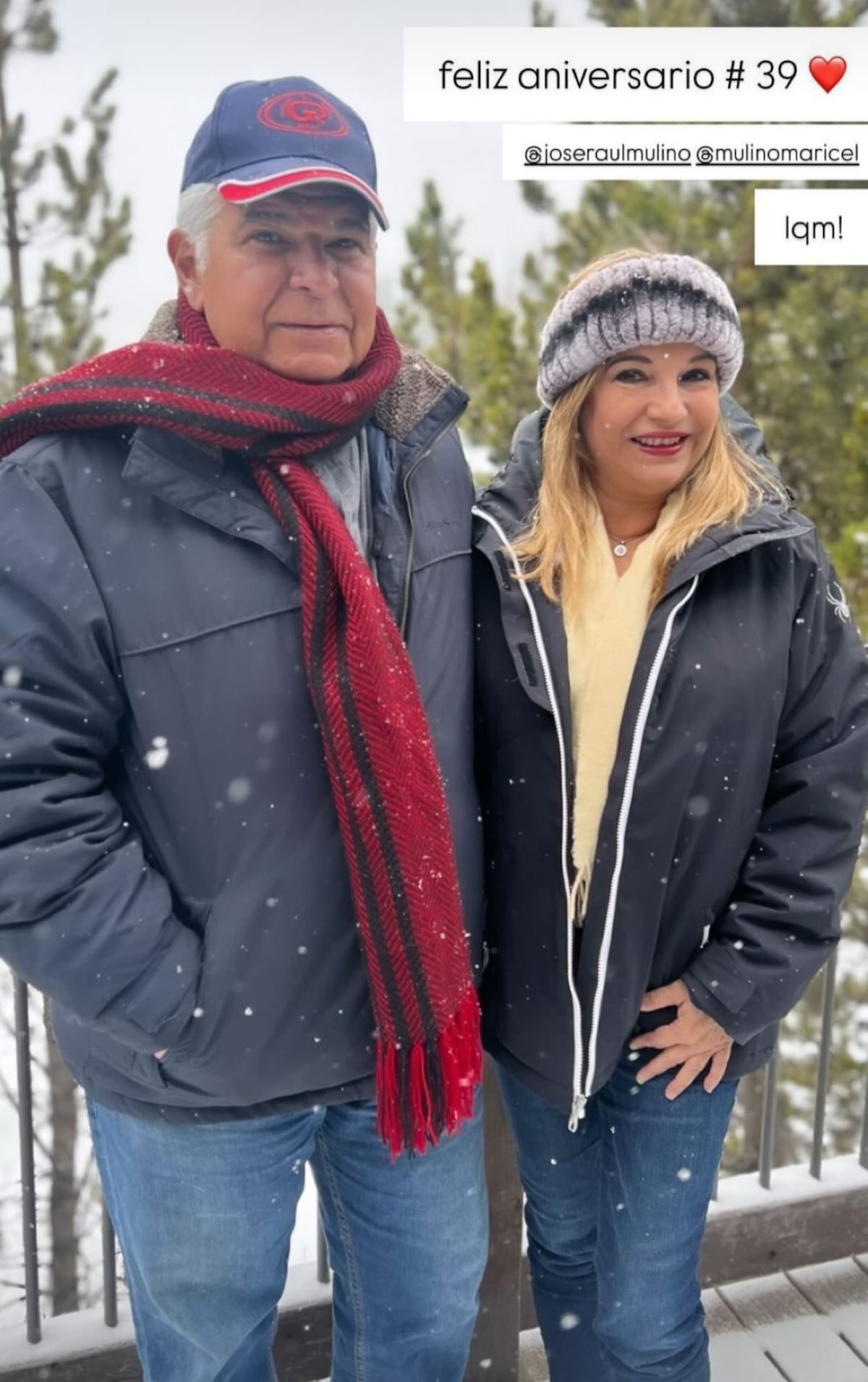 El presidente José Raúl Mulino y la primera dama Maricel celebran 39 años de matrimonio