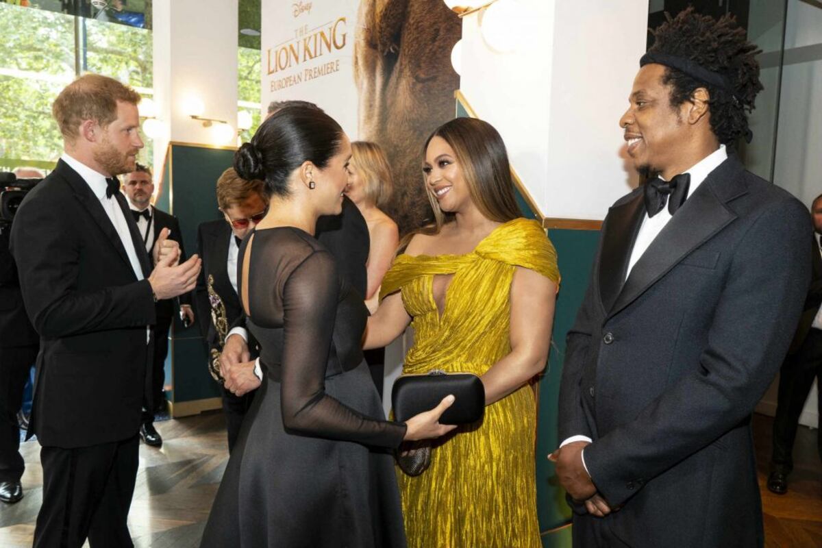 Meghan y Beyoncé juntas en el estreno de El Rey León