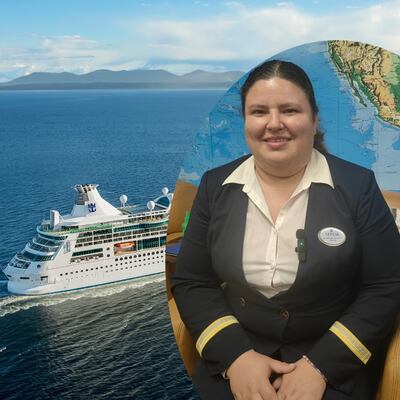 Leticia Polanco, de trabajar en ‘call centers’ en Panamá a ser tripulante en un crucero 