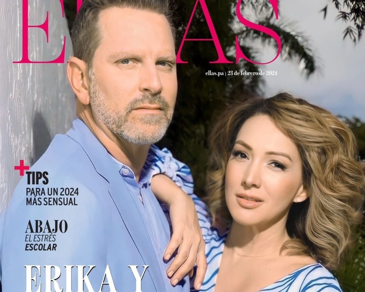 Erika Ender y su esposo en portada de revista Ellas