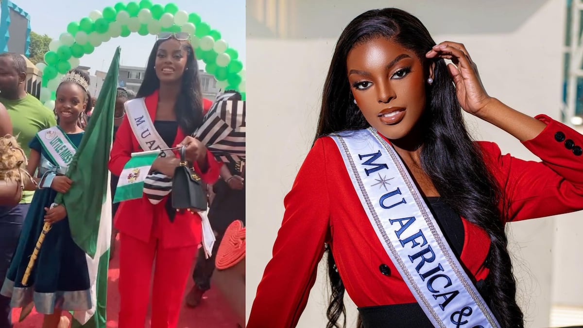 Una reina entre tambores africanos: Miss Nigeria es recibida en su país luego de Miss Universo