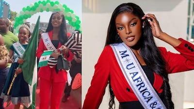 Una reina entre tambores africanos: Miss Nigeria es recibida en su país luego de Miss Universo