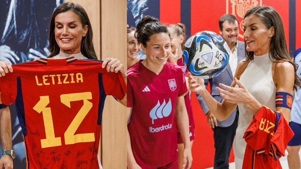 La reina Letizia visitó a la selección femenina de España antes de su partido frente a Panamá