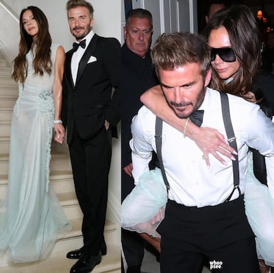 Un desfile de celebridades en el cumpleaños 50 de Victoria Beckham