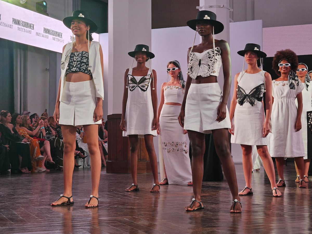 Mariposas, perlas y black & white, en la pasarela de Breebaart en Panamá Fashion Week