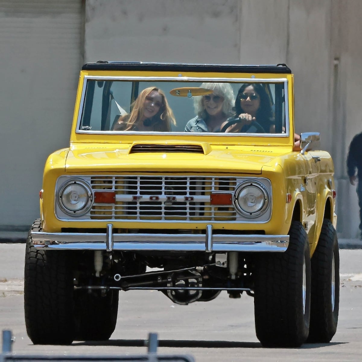 Lindsay Lohan y Jamie Lee Curtis durante el rodaje de Freaky Friday 2 en Los Ángeles