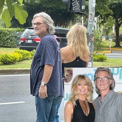 Kurt Russell y Goldie Hawn, en las calles de Panamá