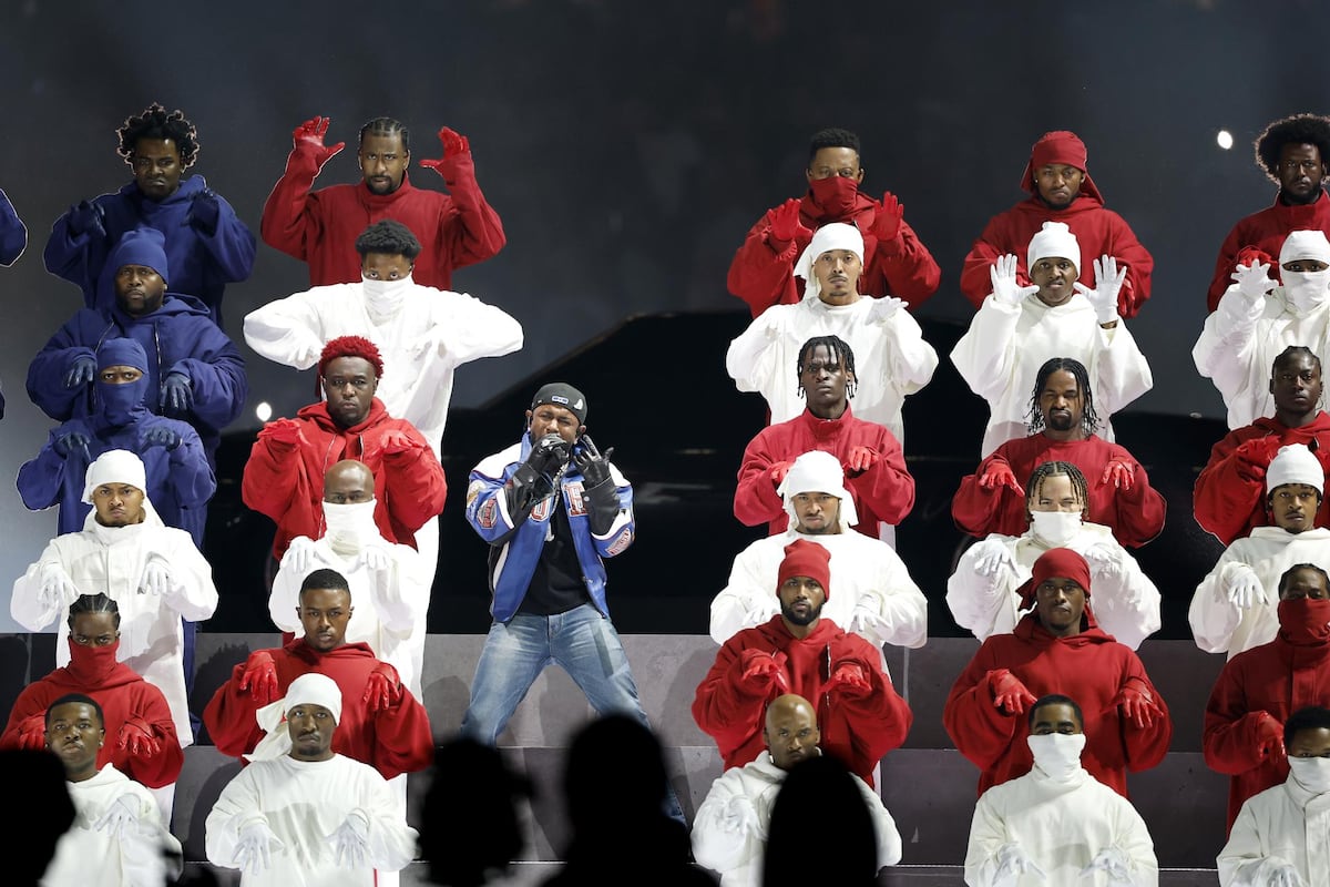 7 imágenes de la presentación de Kendrick Lamar en el medio tiempo del Superbowl