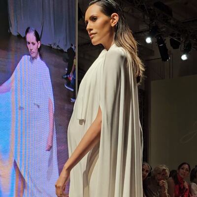 “Me enteré que estaba embarazada a los 5 meses”: la modelo que desfiló con su pancita en Panama Fashion Week 2023