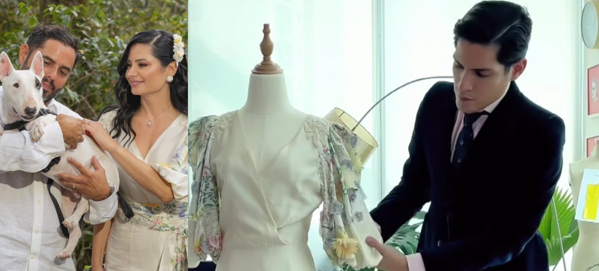 El traje de novia, hecho en Panamá, para la boda de Kira y Argimiro