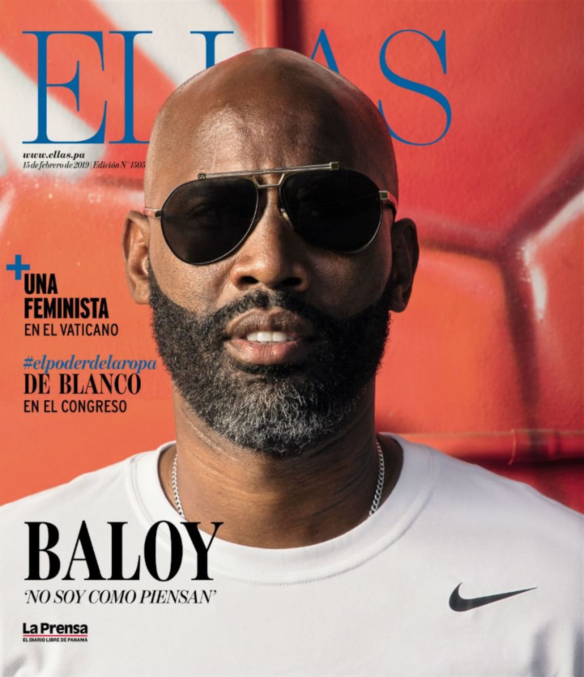 Felipe Baloy, en portada de la revista Ellas