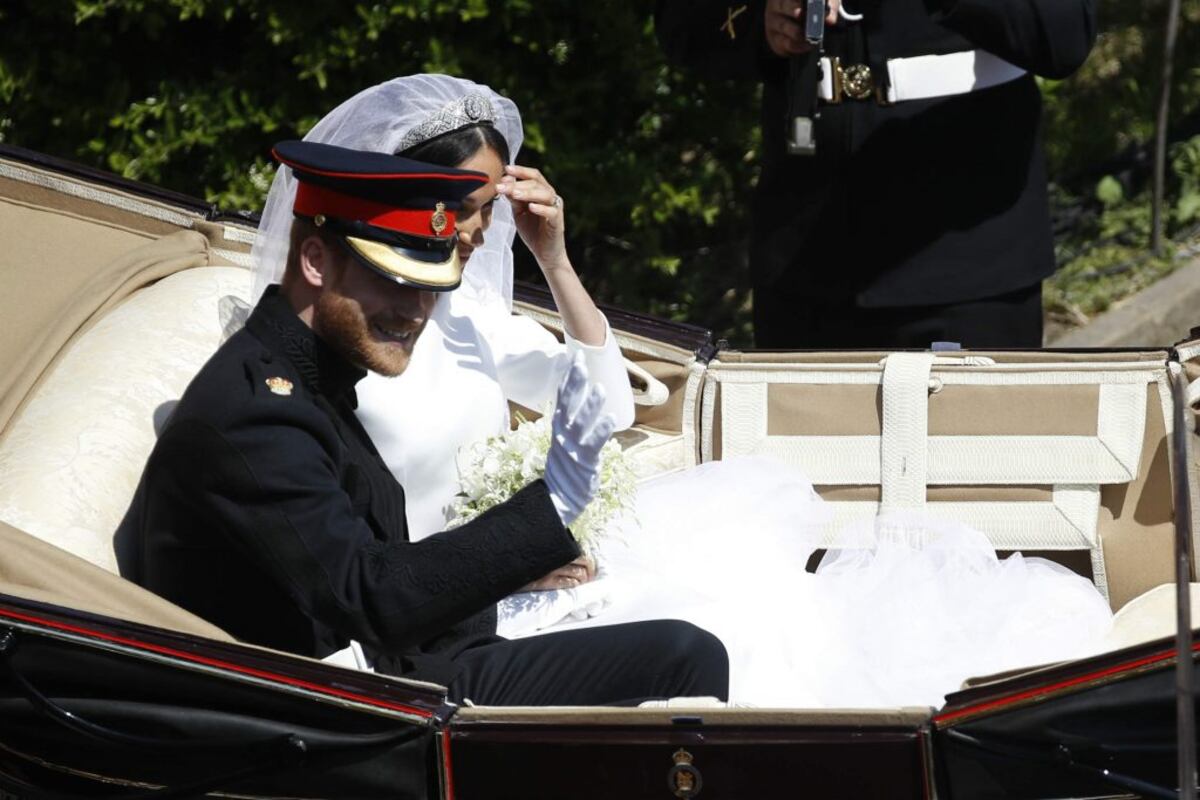 El primer recorrido de Harry y Meghan como recién casados