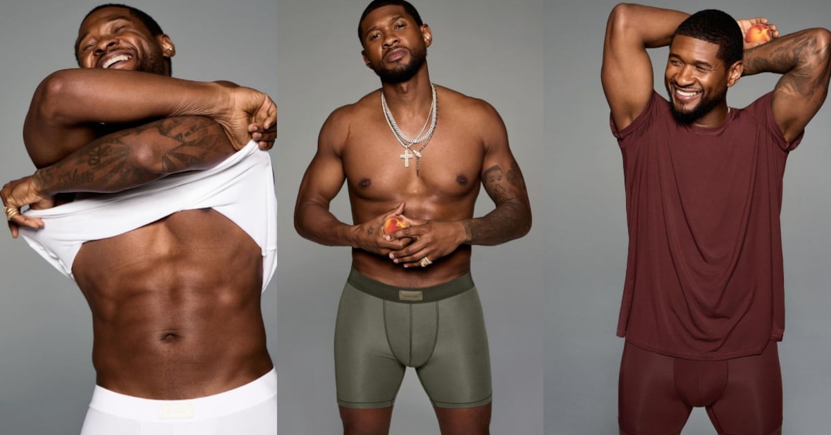 Así luce Usher, de 45 años, en la nueva campaña de ropa interior de Skims
