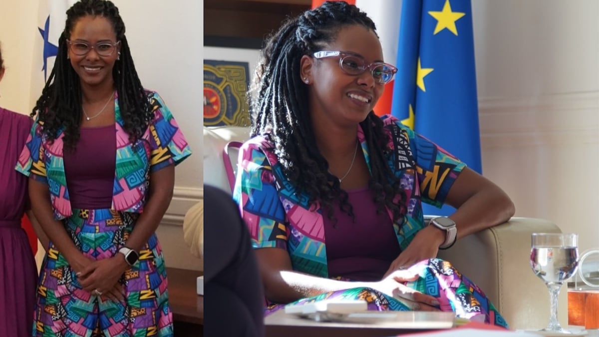 Inspirado en el vestuario congo, el ‘look’ de la diputada panameña Walkiria Chandler para una reunión diplomática 