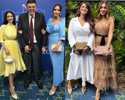 La mamá de Mayer, Zulay Rodríguez, y otras personalidades panameñas en la toma de posesión