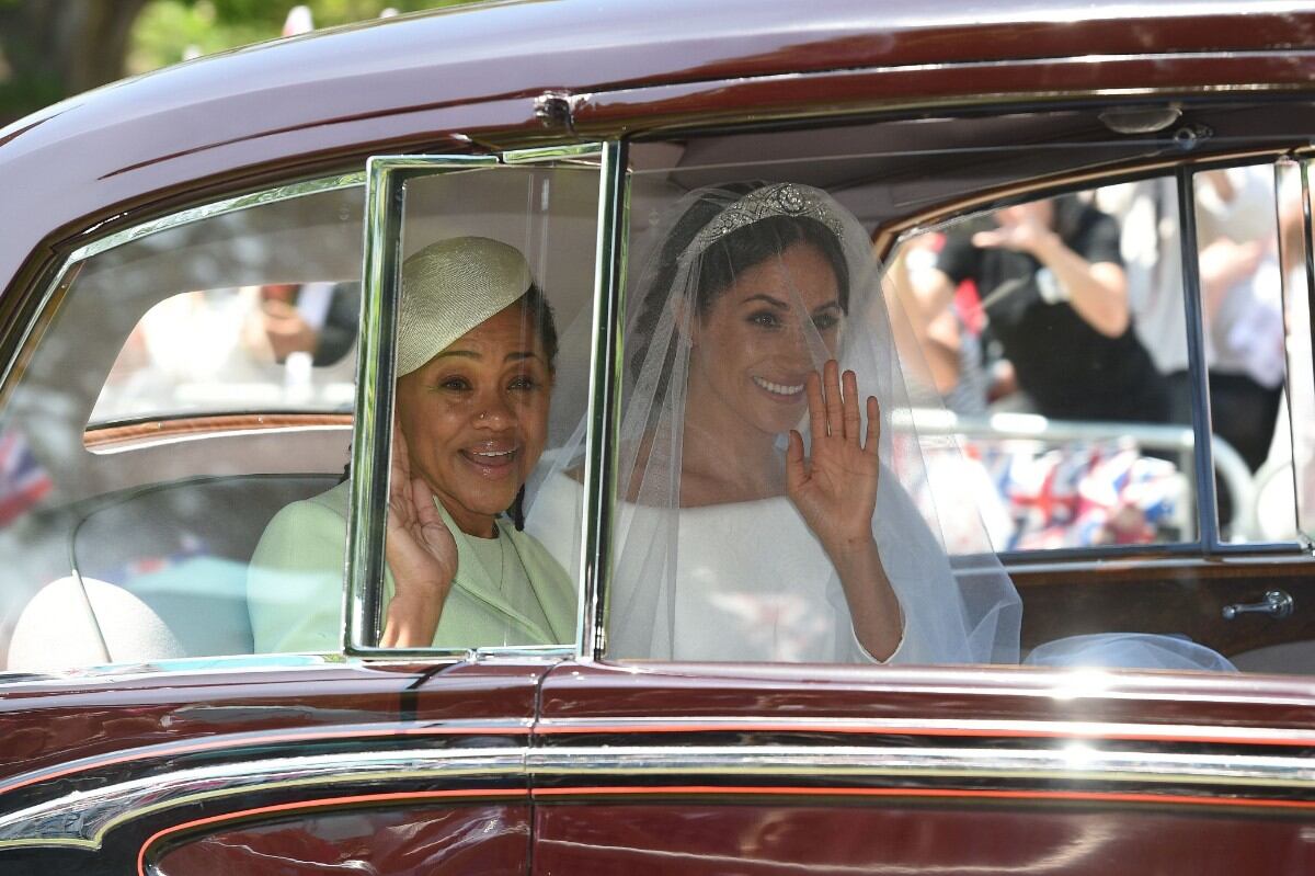 La llegada de Meghan a su boda