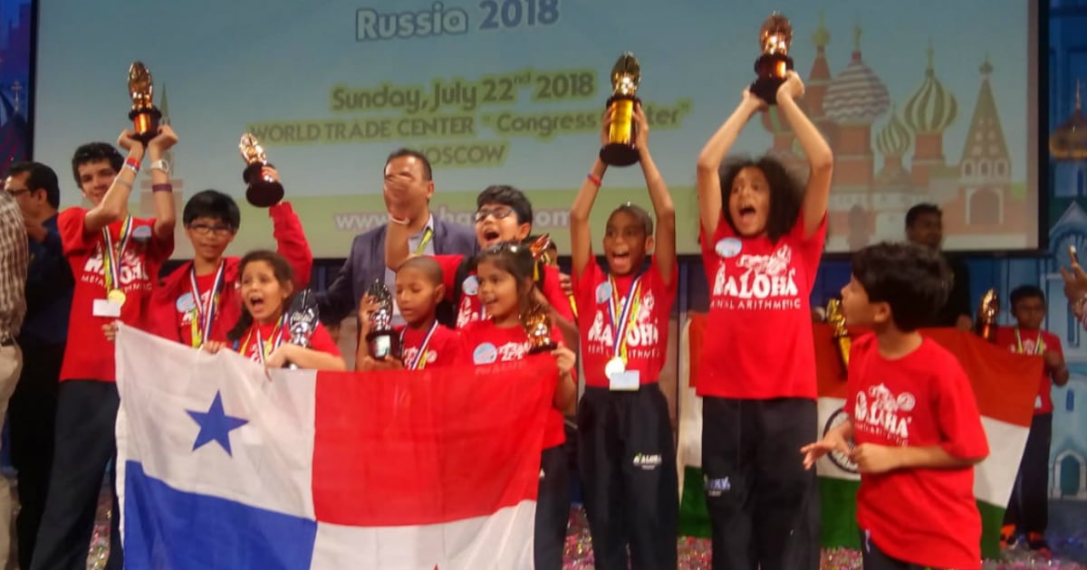 Niños panameños obtienen nueve trofeos en Mundial de Cálculo Mental