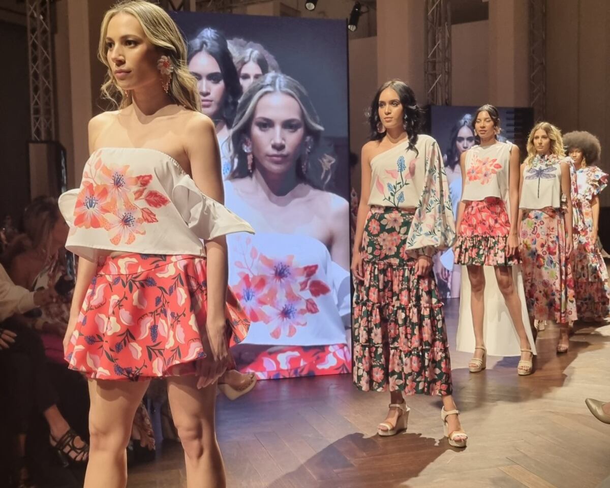 Flores, paz y animales, la optimista colección de Michelle Nassar en Panamá Fashion Week