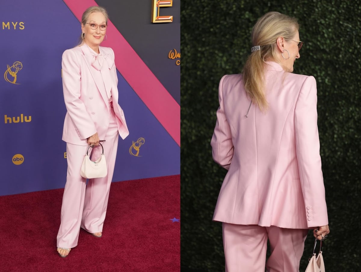 El sastre rosa de Meryl Streep destaca en la alfombra de los premios Emmy