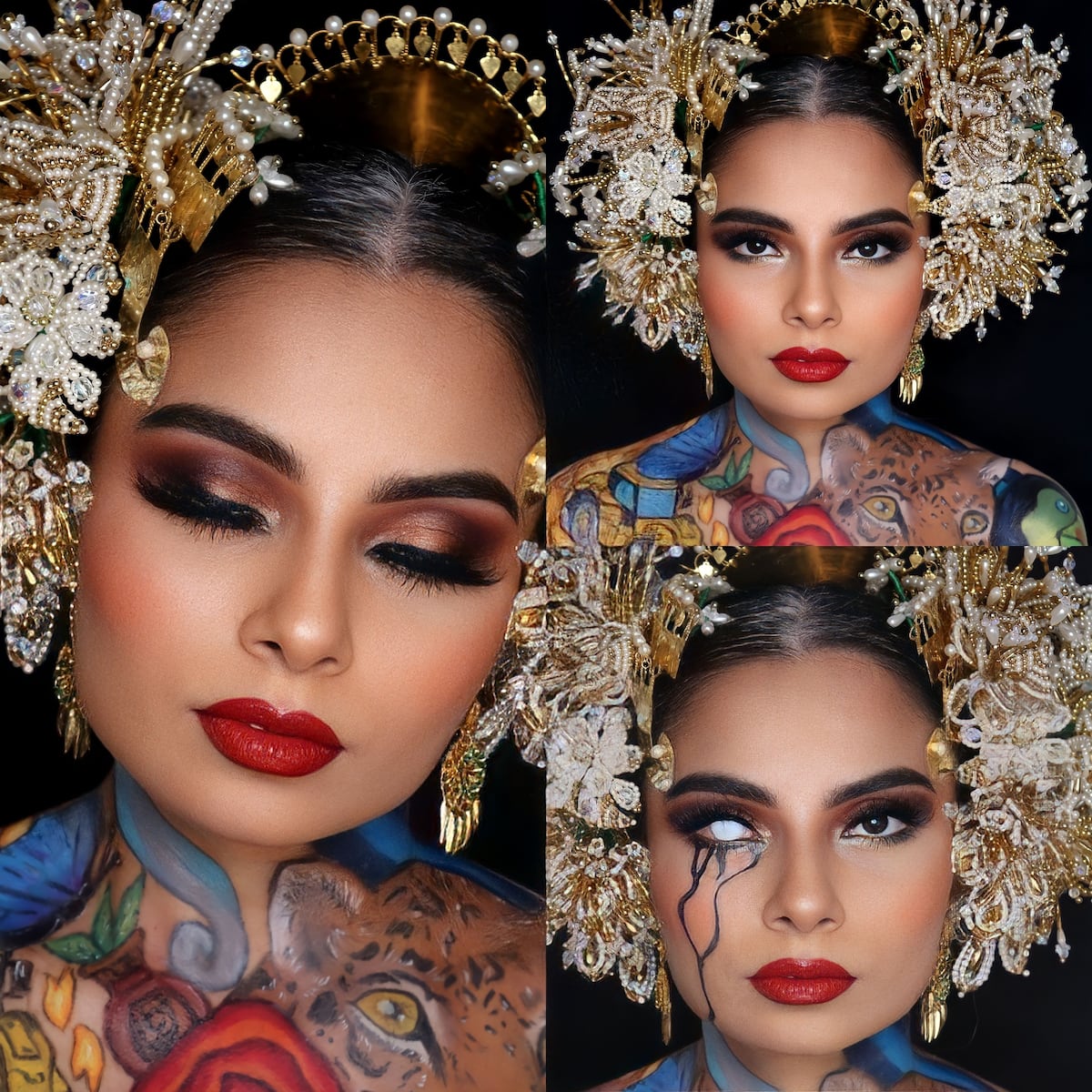 12 horas para crear un maquillaje inspirado en ‘El Oro de Panamá es Verde’ de Diablica Lunera