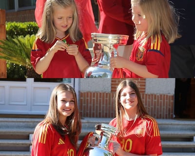 12 años después, la princesa Leonor y la infanta Sofía de España vuelven a levantar una Eurocopa