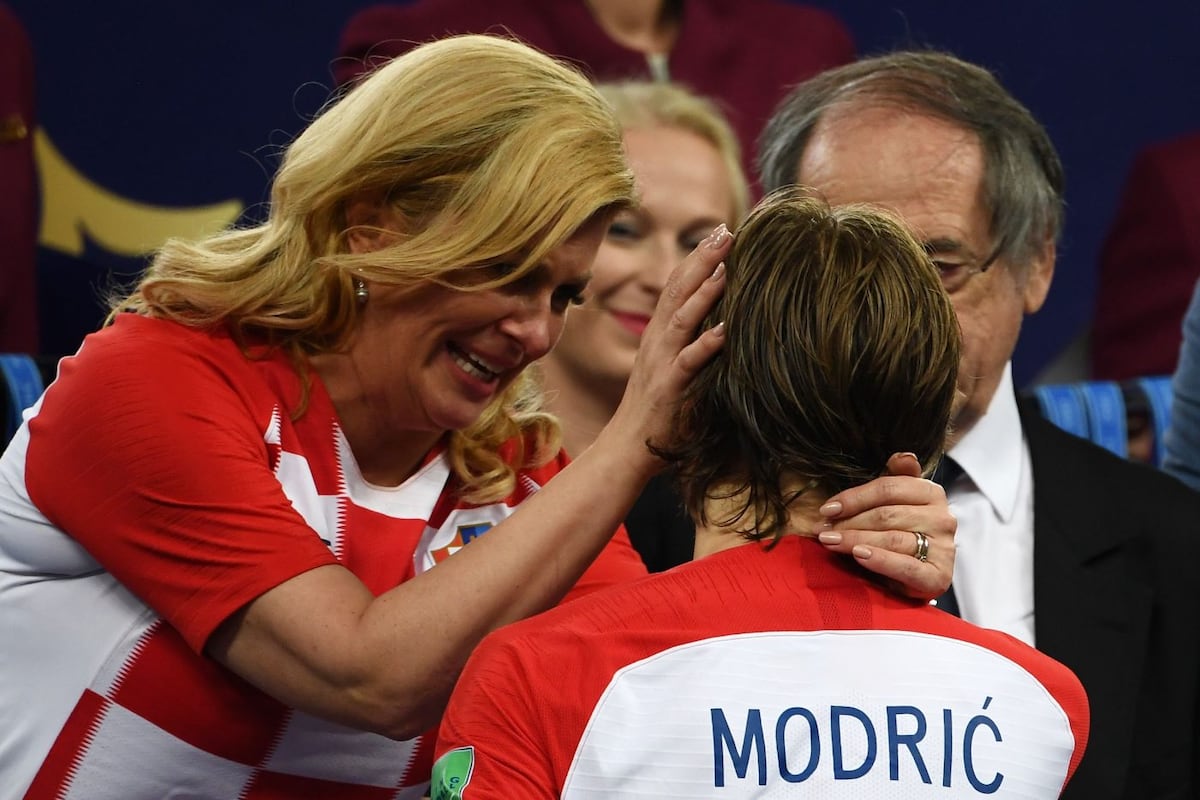 Las emotivas reacciones de la presidenta de Croacia en la final del Mundial