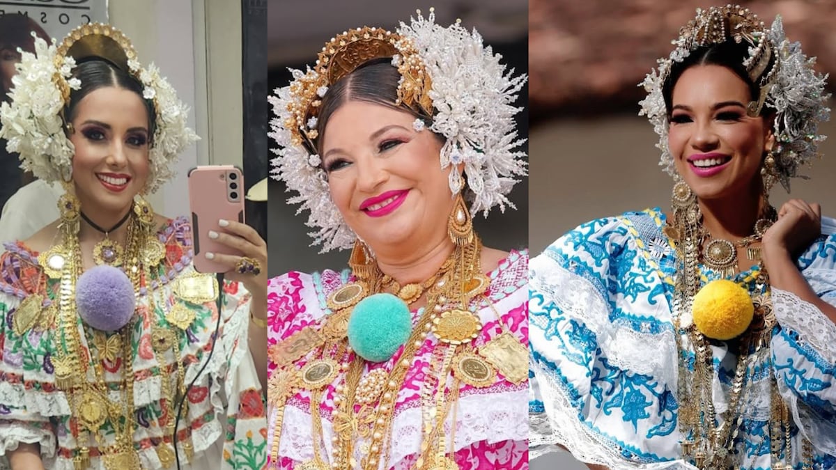 Maricel de Mulino, Irma Hernández, Nicolle Ferguson y otras personalidades en el Desfile de las Mil Polleras