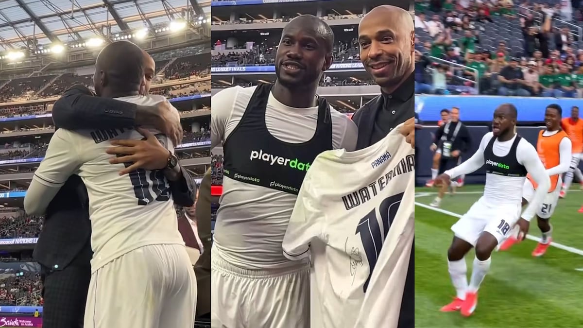 El abrazo viral del panameño Cecilio Waterman a su ídolo Thierry Henry