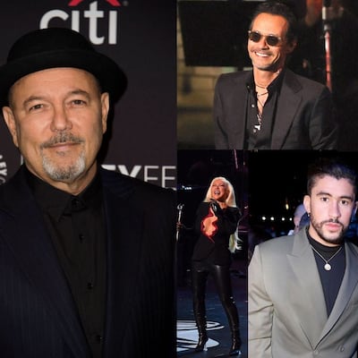 Los artistas en la gala en honor a Rubén Blades como Persona del Año