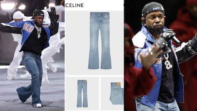 Los jeans acampanados de Kendrick Lamar para el Super Bowl