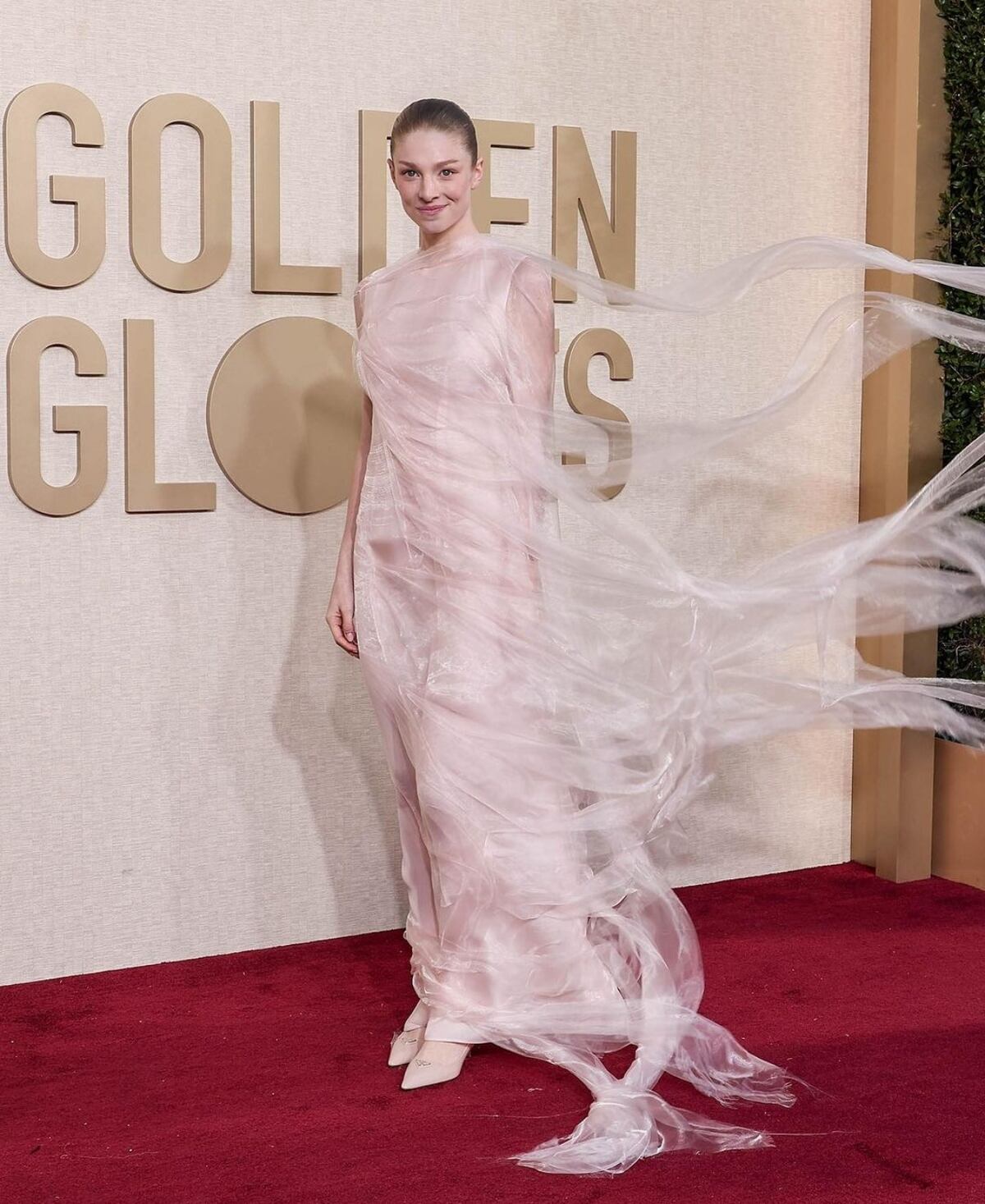 Rosa hermosa, la alfombra roja de los Globos de Oro 