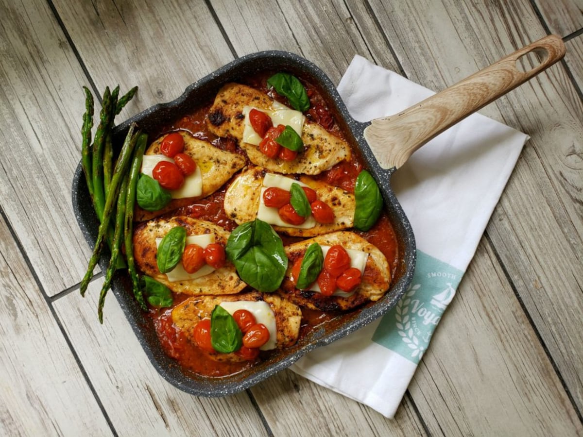 Filetes de pollo con ‘topping caprese’