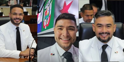 7 nuevos diputados panameños en traje blanco