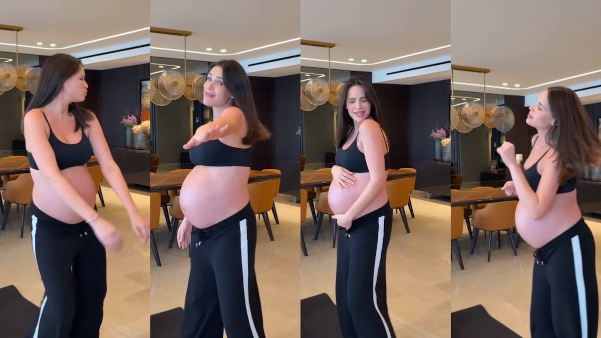 Sheldry Sáez comparte video bailando a sus 9 meses de embarazo