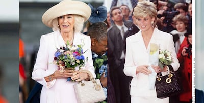 El bolso de Dior, bautizado en honor a Lady Di, es el nuevo predilecto de la reina Camilla