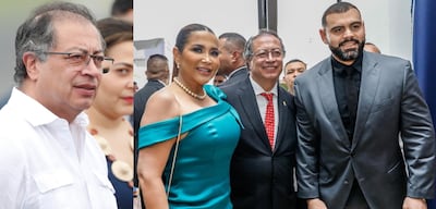 En jeans, corbata floral y supuestamente acompañado: Las fotos del presidente Petro en Panamá