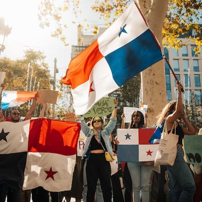 FOTOS. Así fue la protesta de panameños en Barcelona